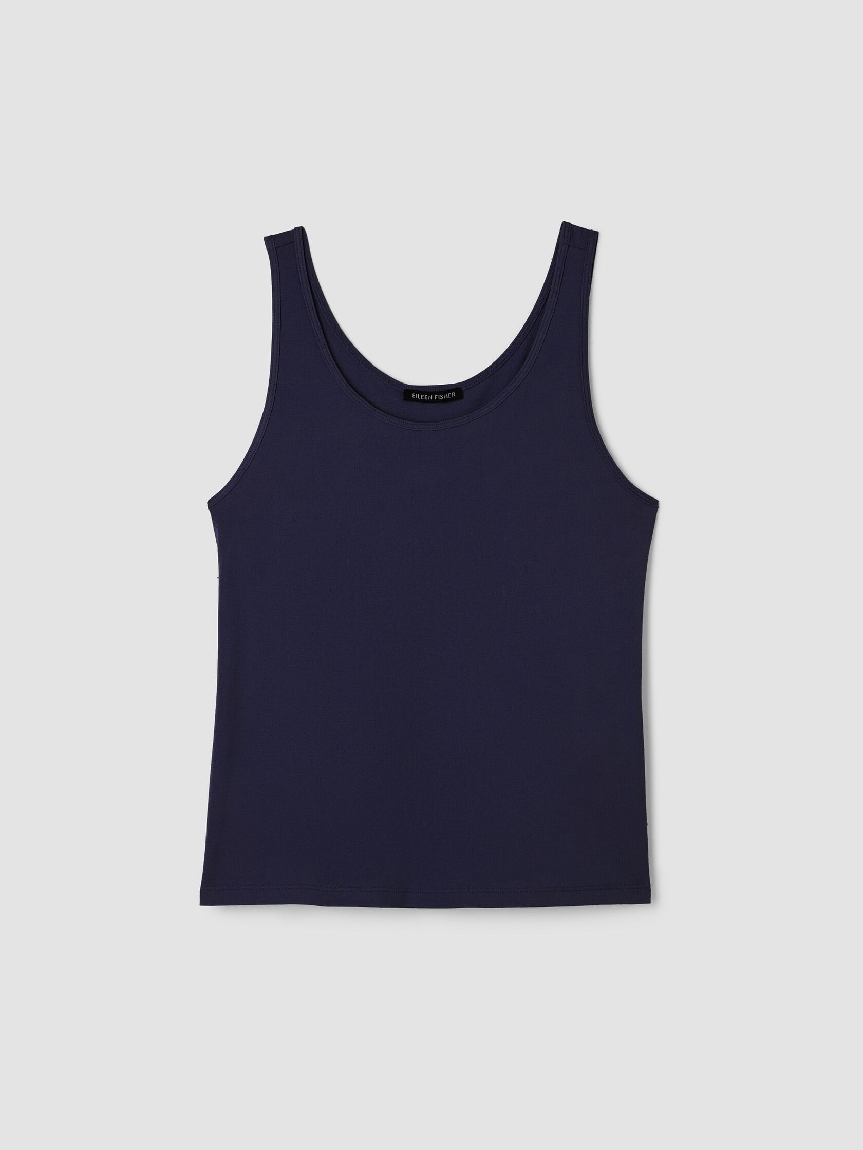 Stretch Silk Jersey Scoop Neck Tank