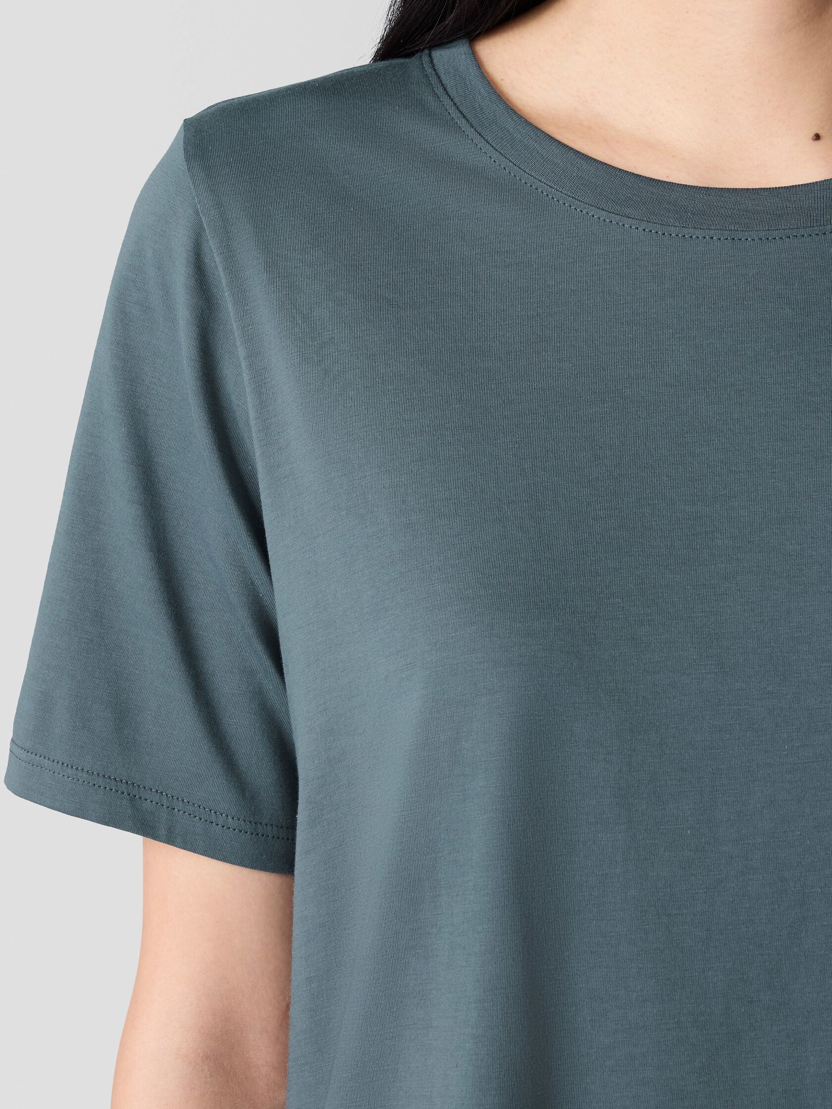 Organic Pima Cotton Jersey Round Neck Tee