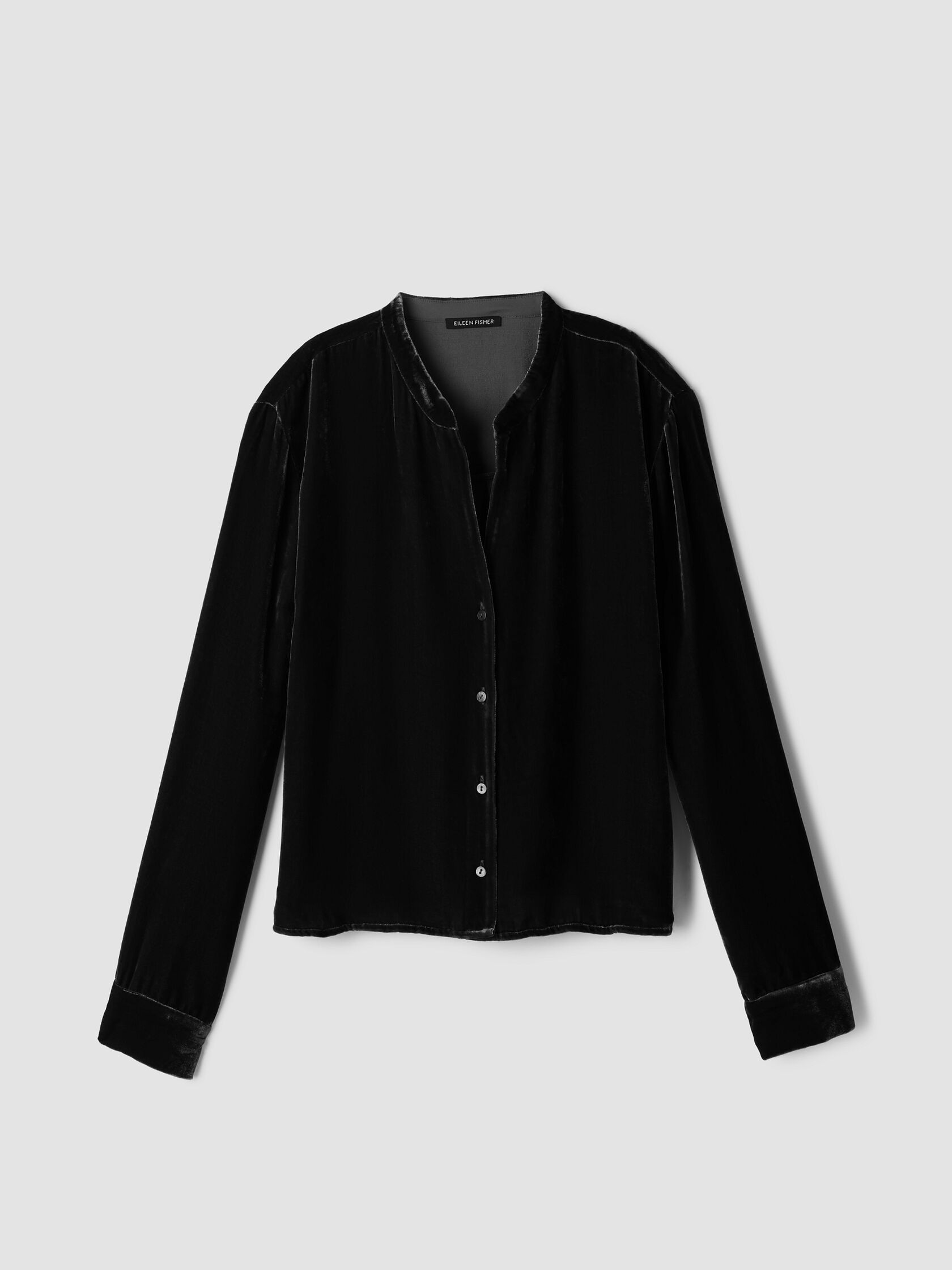 Velvet Band Collar Shirt