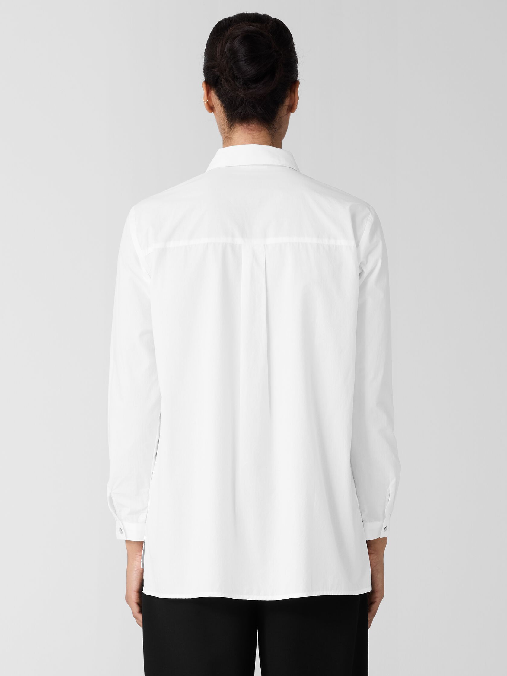 Washed Organic Cotton Poplin Classic Collar Shirt