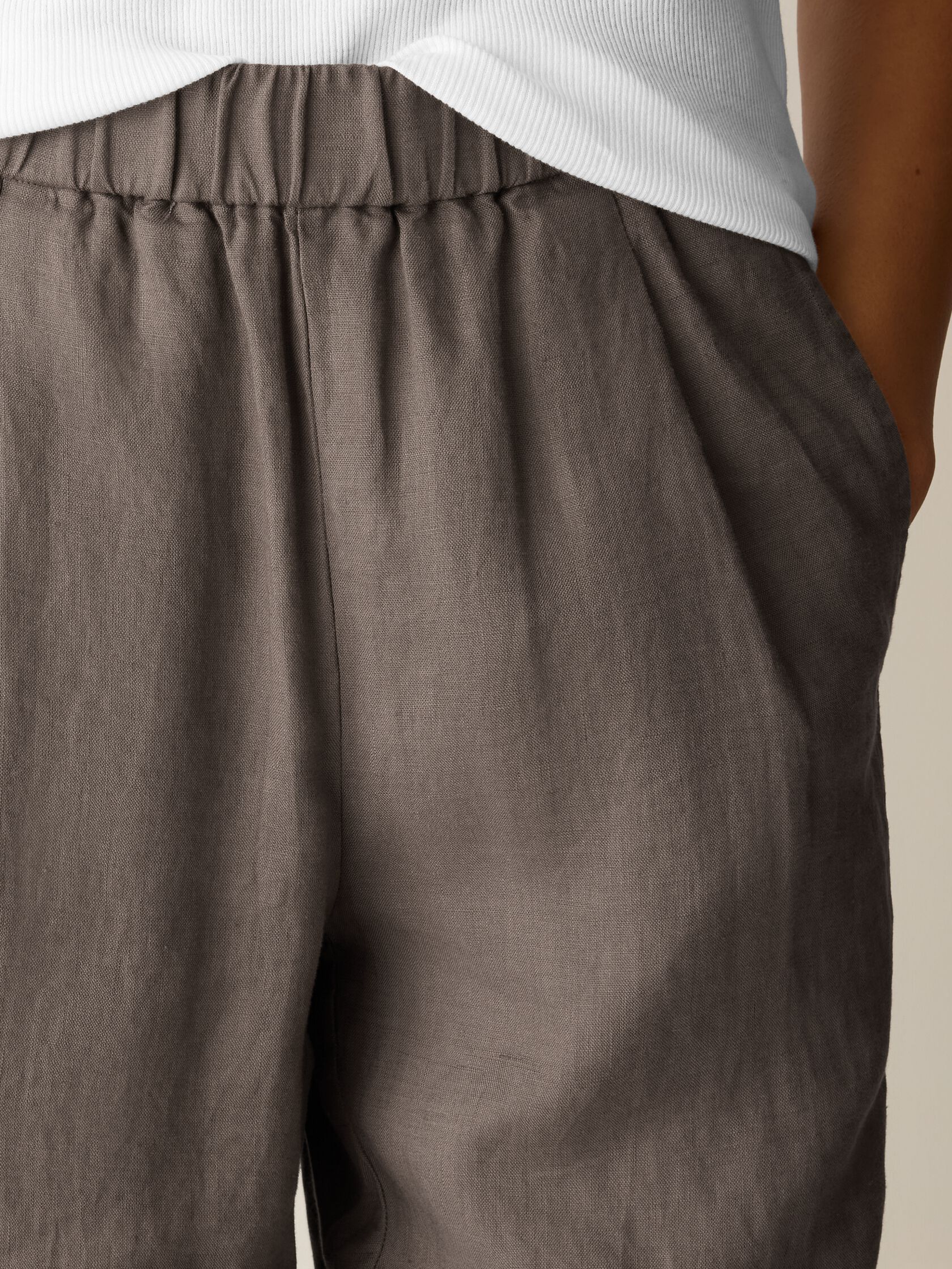 Organic Linen Pleated Lantern Pant