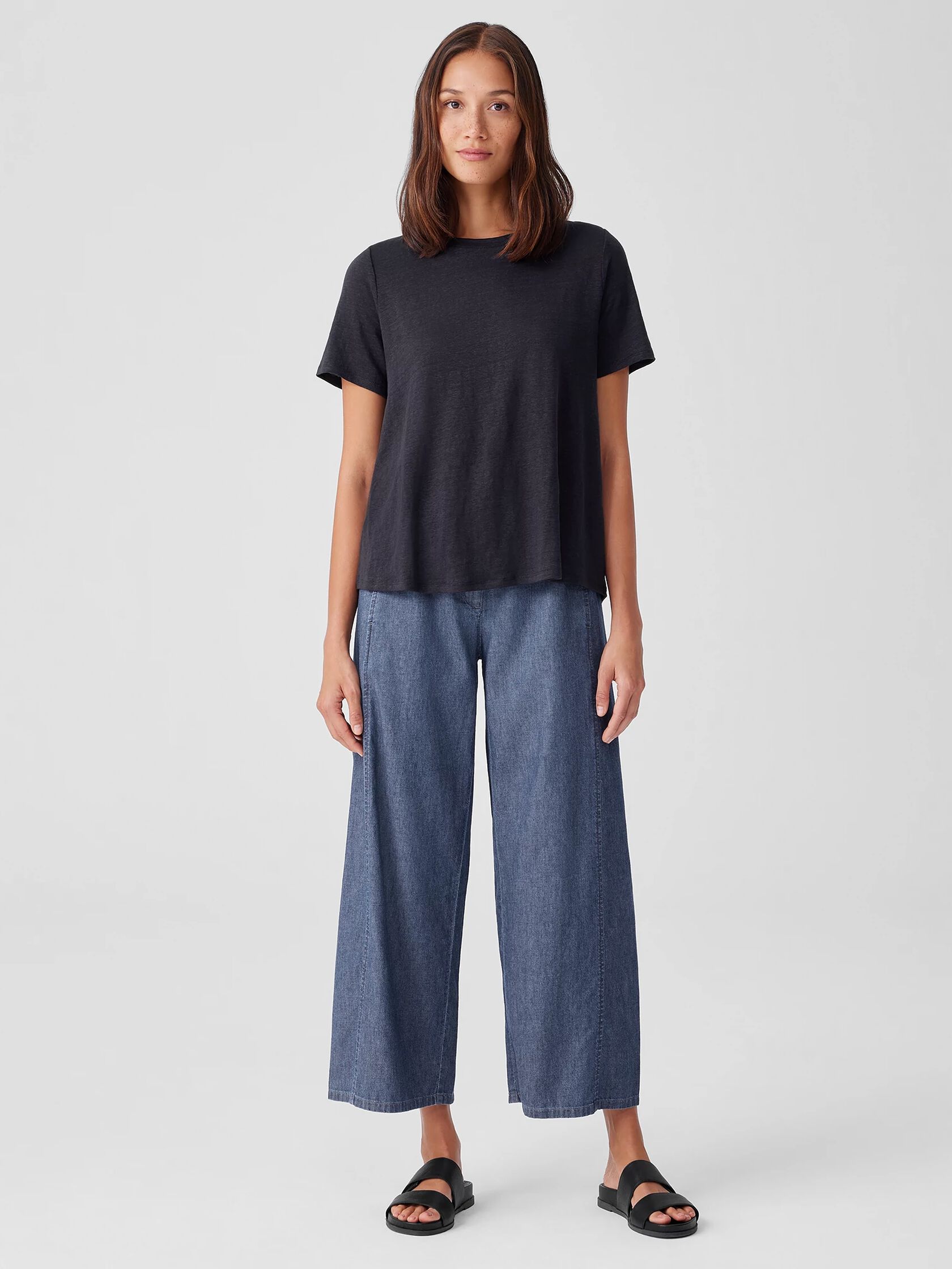 Organic Linen Jersey Crew Neck Tee