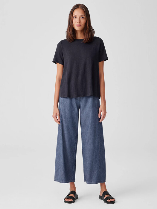Organic Linen Jersey Crew Neck Tee