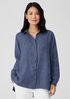 Washed Organic Linen Delave Classic Collar Shirt