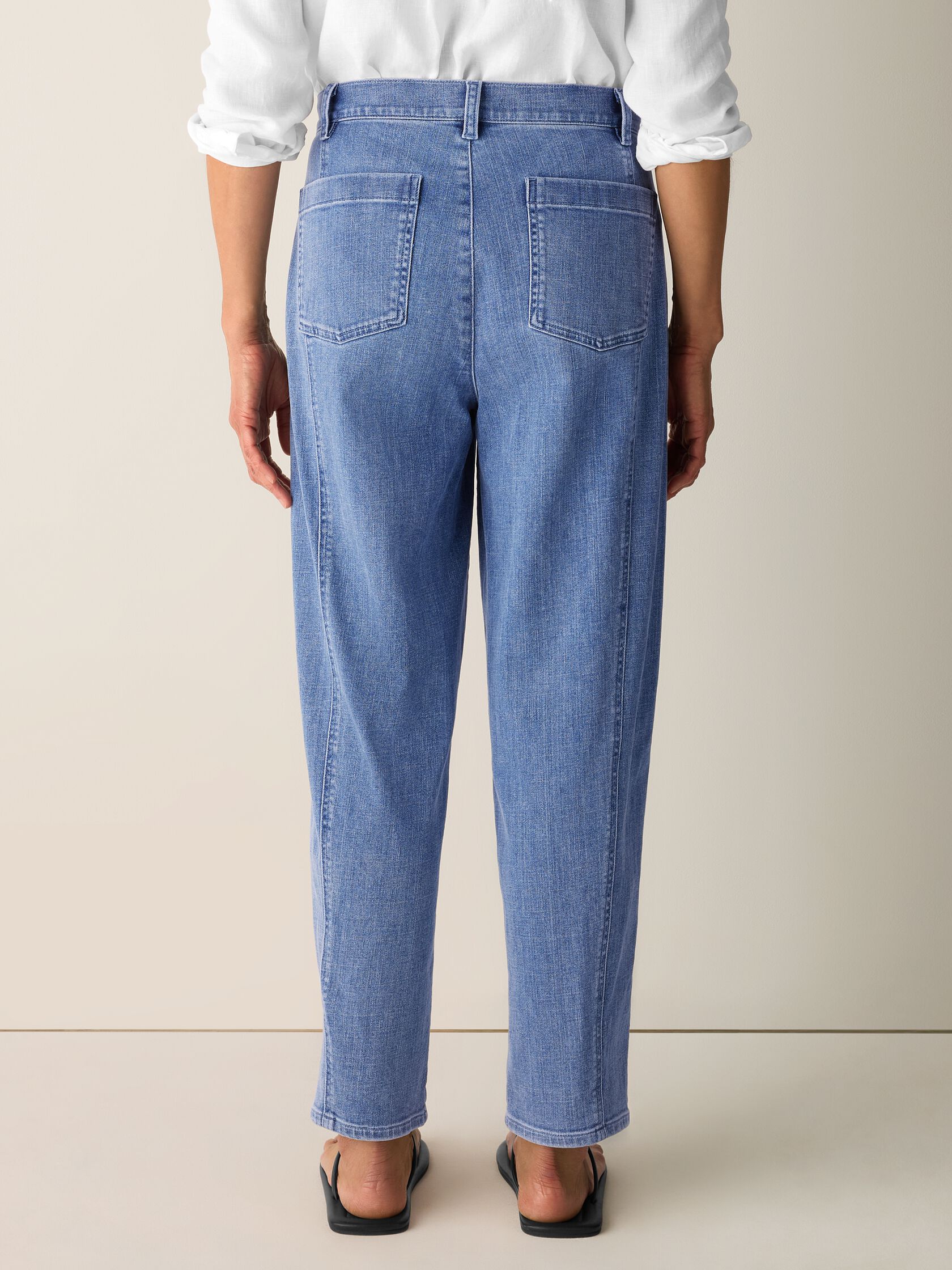 Cotton Stretch Denim Lantern Jean