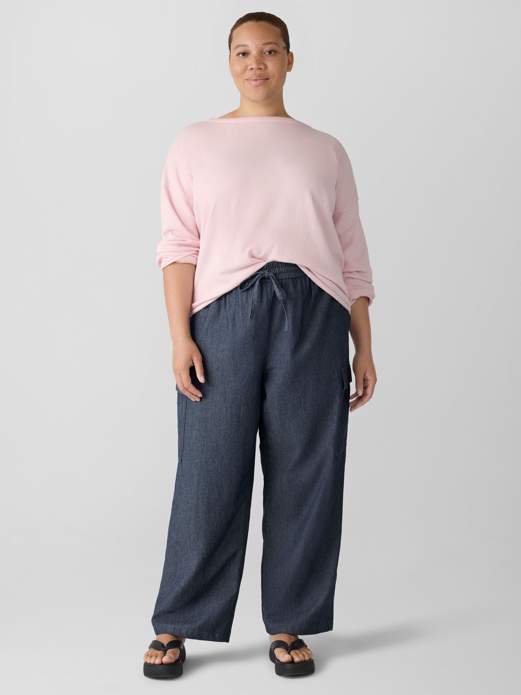 Airy Organic Cotton Twill Cargo Pant