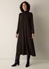Stretch Jersey Knit Turtleneck Dress