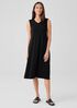 Stretch Jersey Knit V-Neck Tank Dress