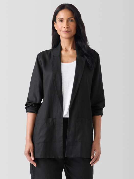 Organic Linen Long Blazer