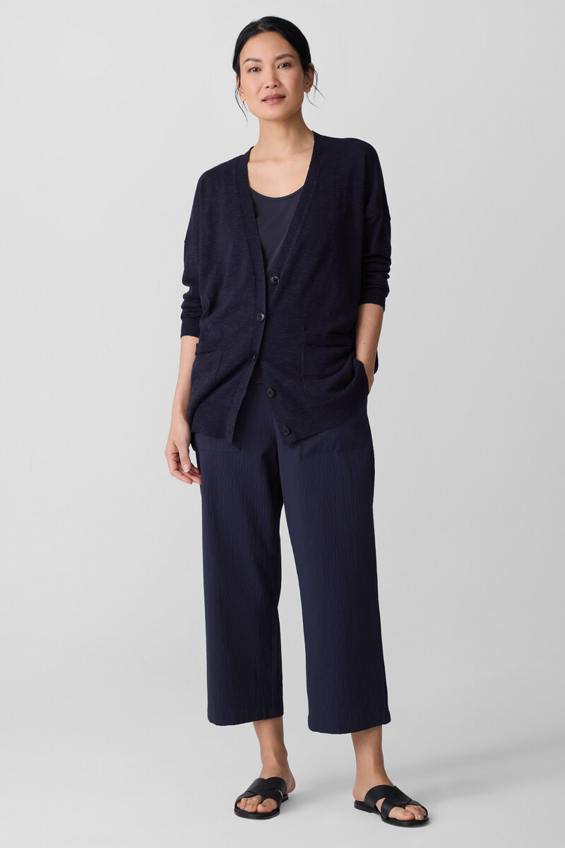 Organic Linen Cotton Slub Cardigan Organic Linen Cotton Slub Cardigan