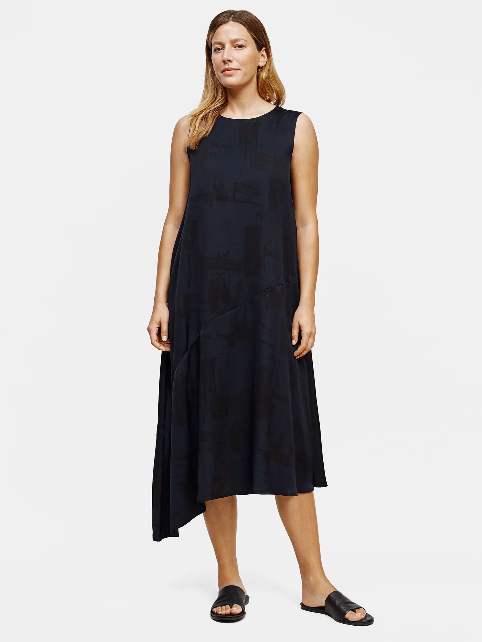 Silk Organic Cotton Brushstroke Dress