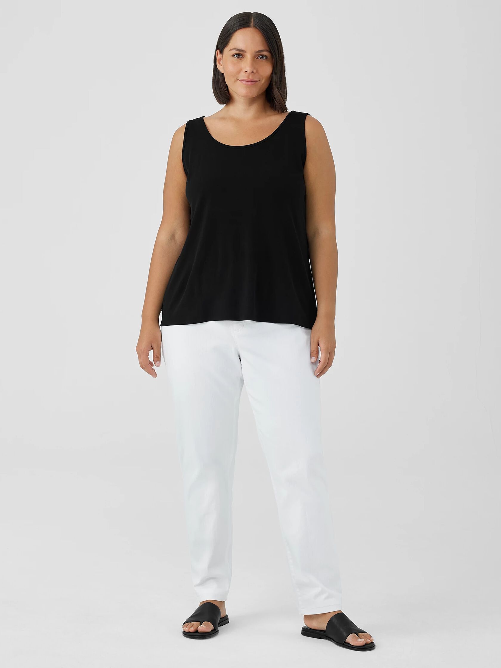 Organic Linen Jersey Scoop Neck Tank
