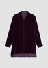 Velvet Classic Collar Long Shirt
