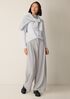 Mélange Sheer Cotton Blend Knit Turtleneck Top