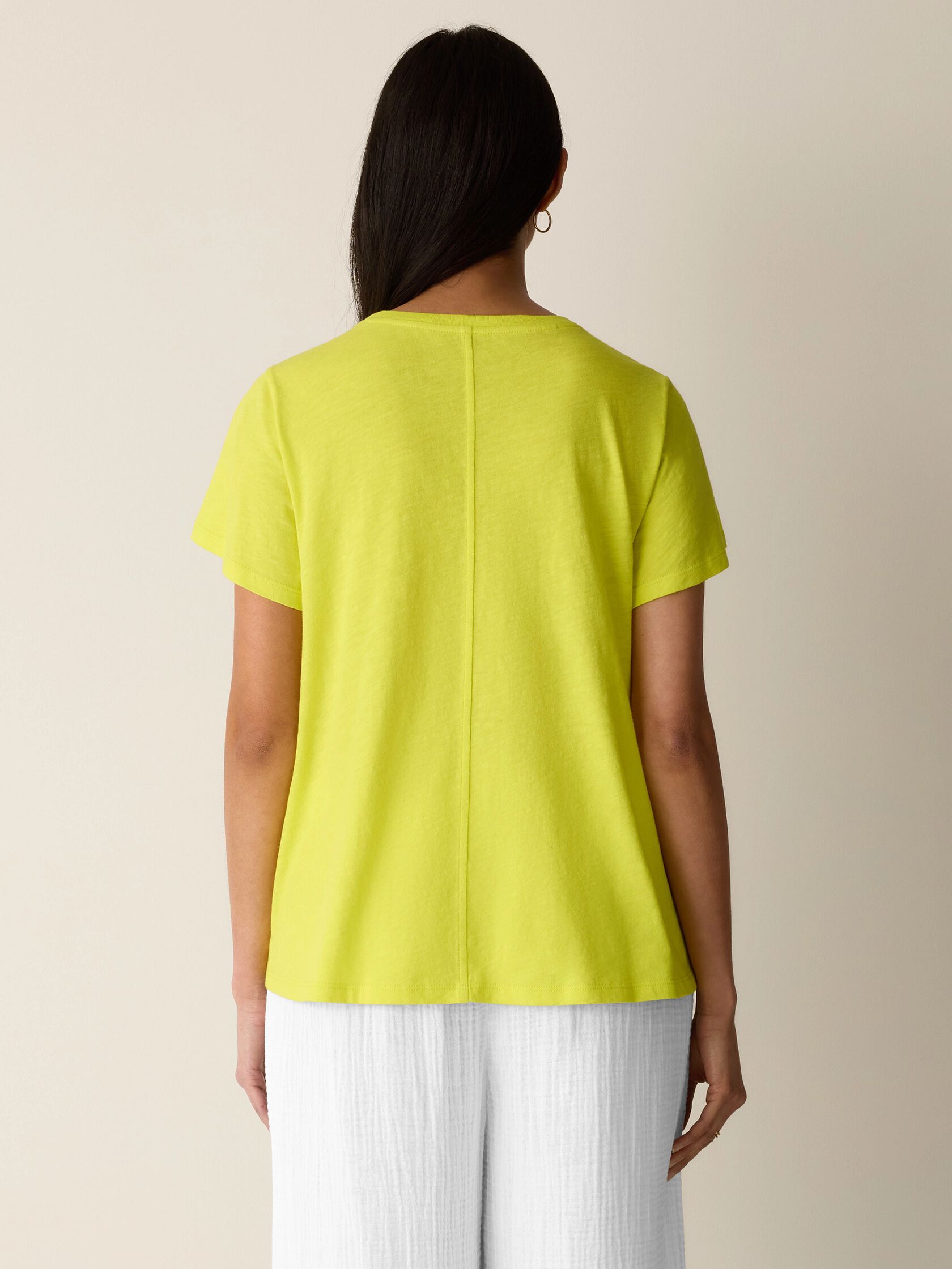 Organic Cotton Slubby Jersey Crew Neck Tee