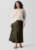 Stretch Silk Charmeuse Bias Skirt