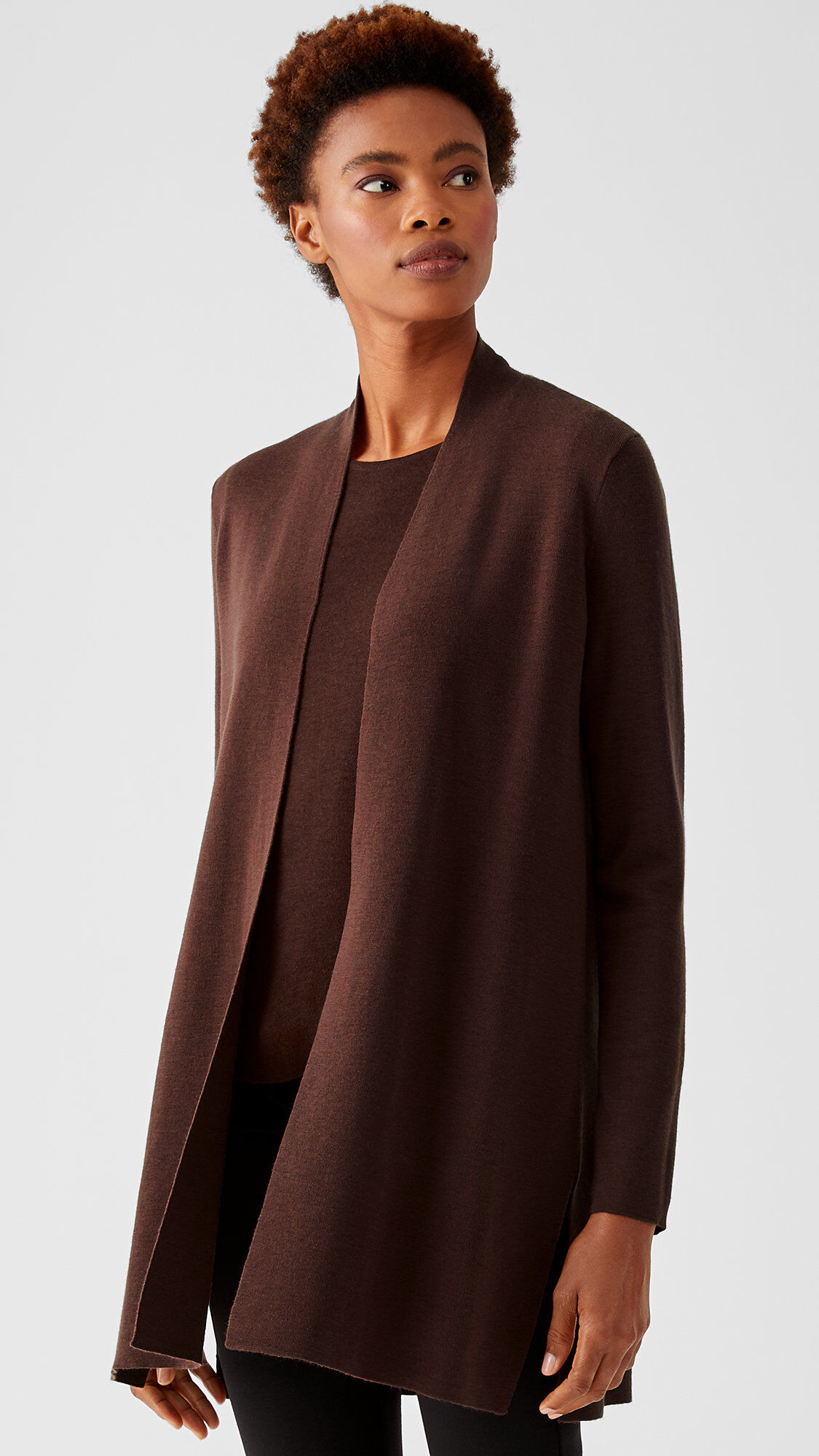 Eileen fisher shop merino wool cardigan
