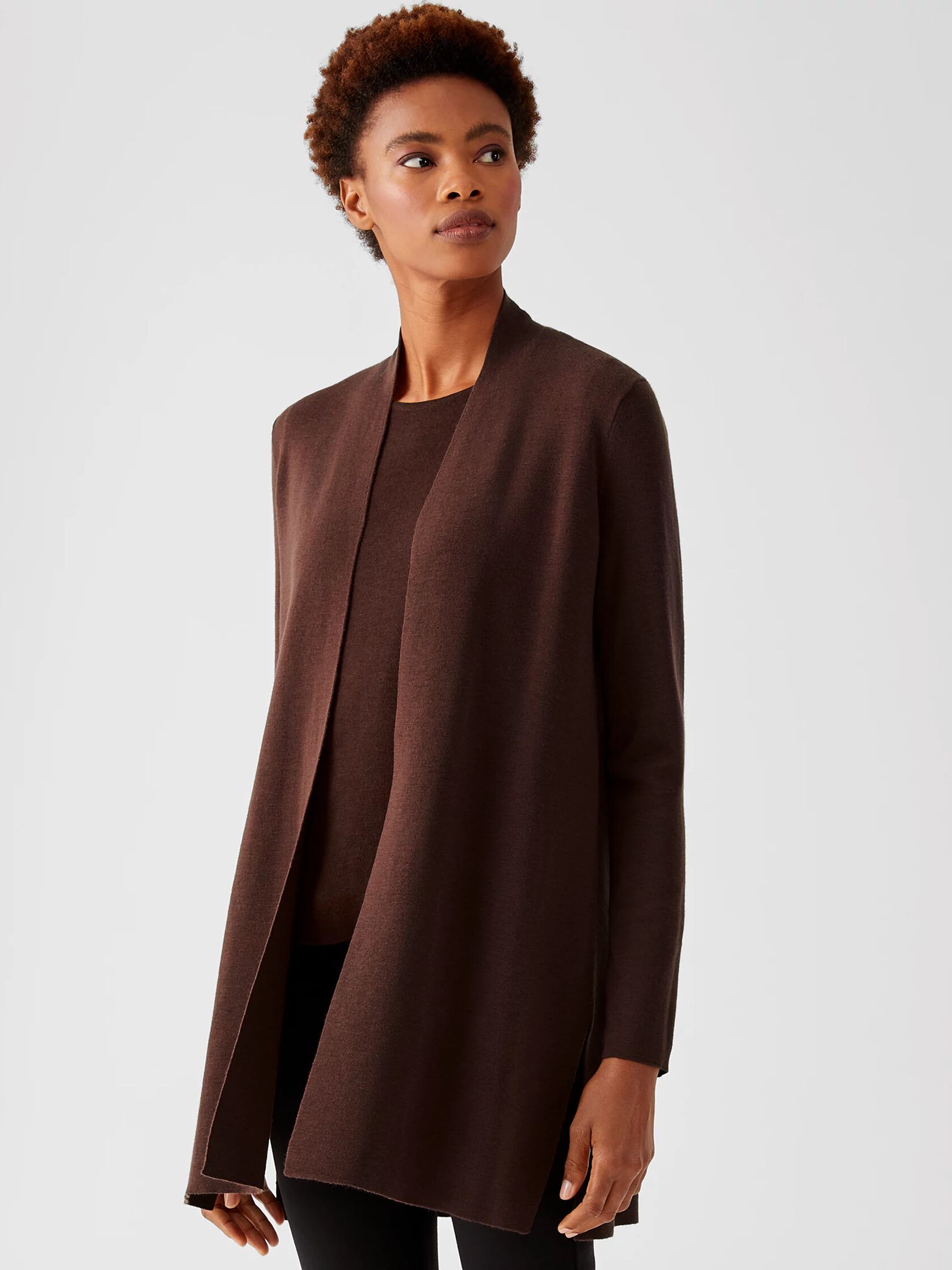 Ultrafine Merino Long Cardigan in Responsible Wool