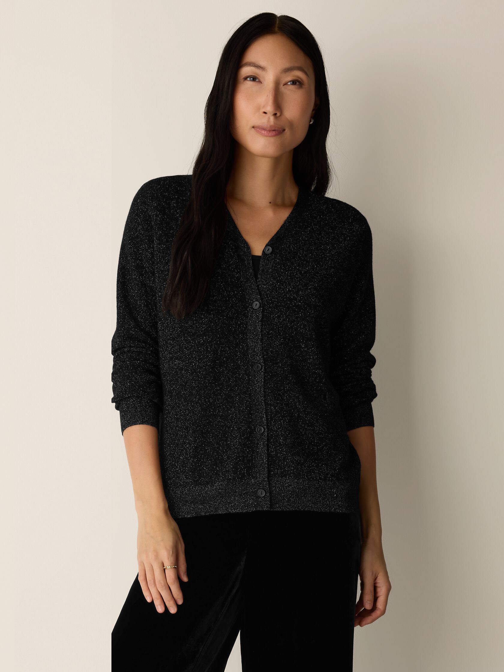 Wool Shimmer Cardigan in&nbsp;Regenerative Wool