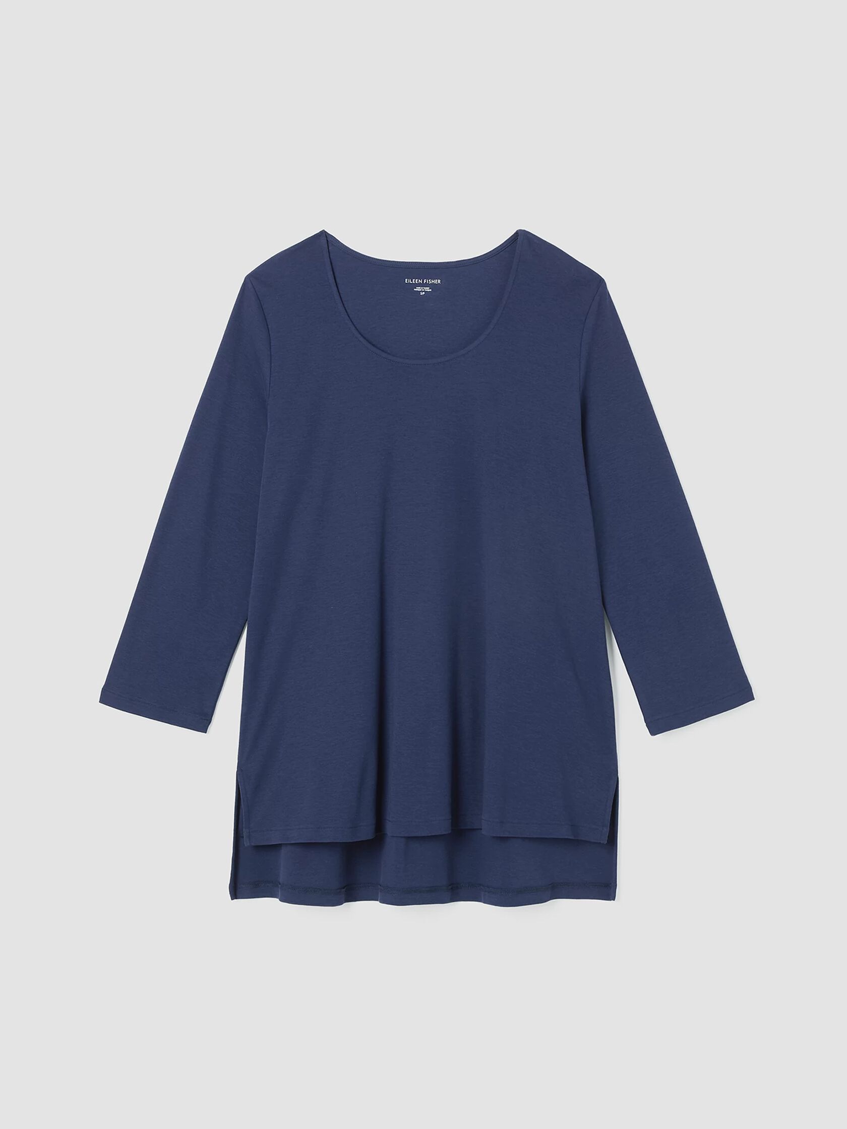 Cozy Organic Cotton Interlock U-Neck Top