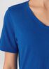 Organic Cotton Slubby Jersey V-Neck Tee
