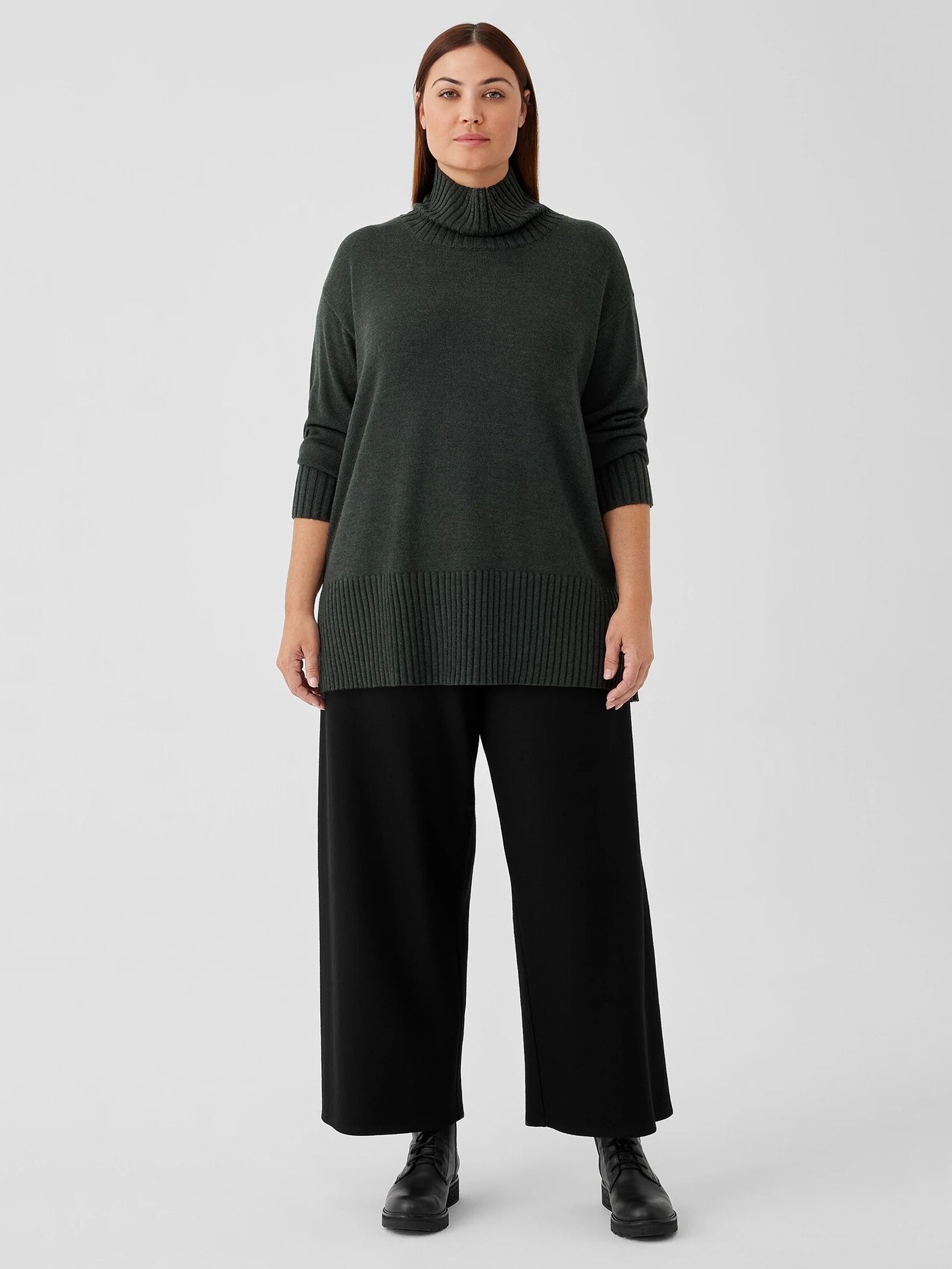 Merino Jersey Turtleneck in Regenerative Wool