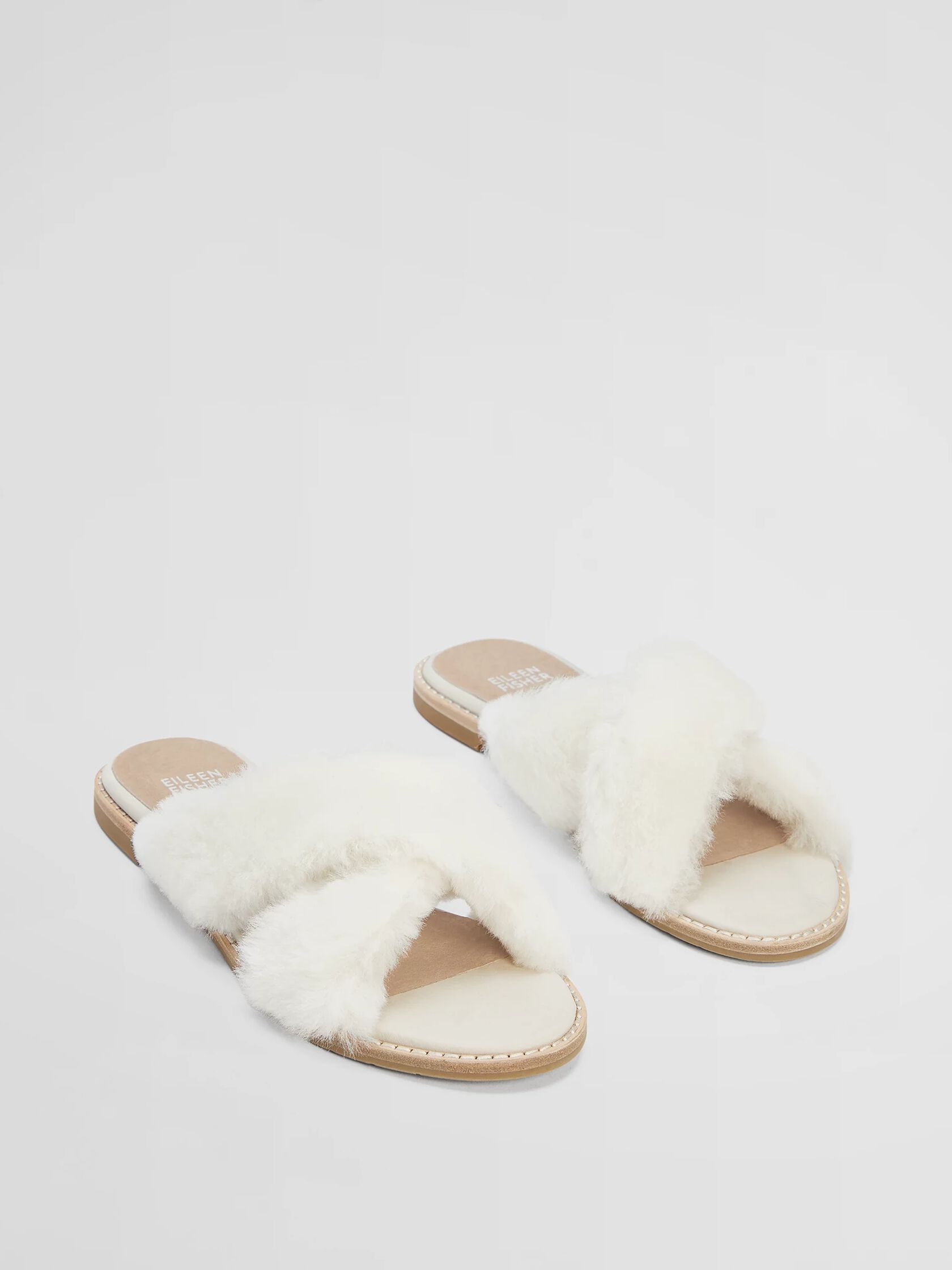 Cross Shearling Slipper