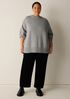 Cotton & Recycled Cashmere Crew Neck Long Top