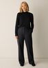 M&eacute;lange Felted Wool Jersey Straight Cuffed Pant in Regenerative Wool