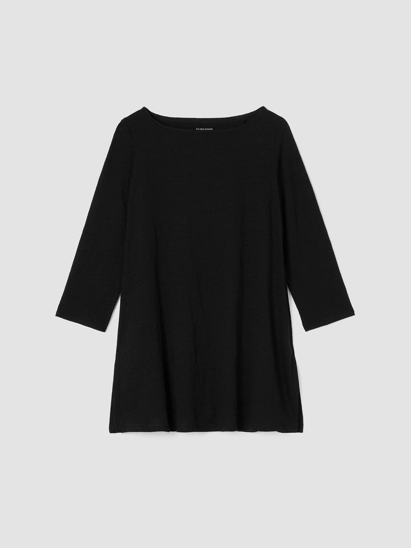 Organic Linen Jersey Bateau Neck Top