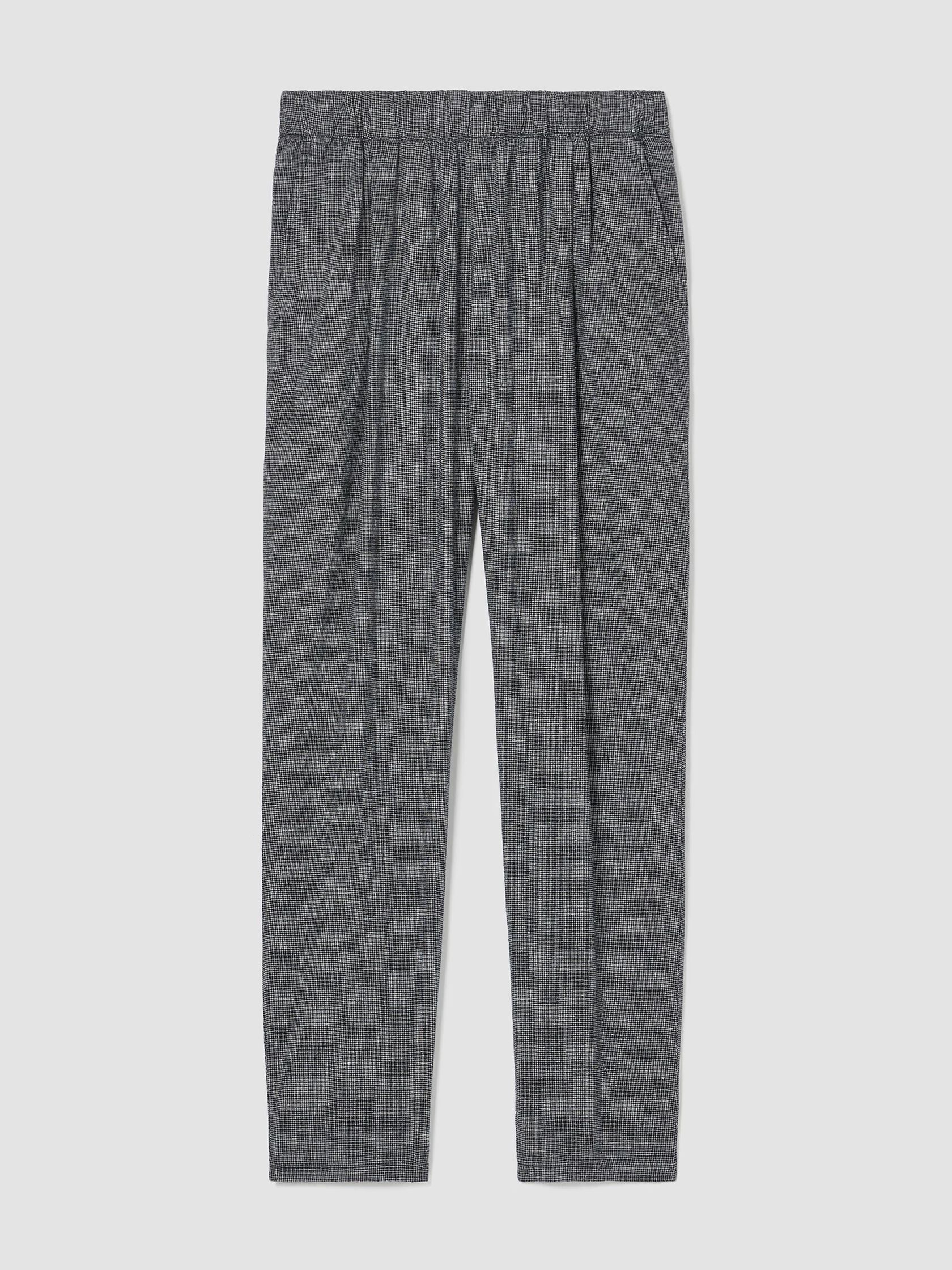 Hemp Cotton Grid Tapered Pant