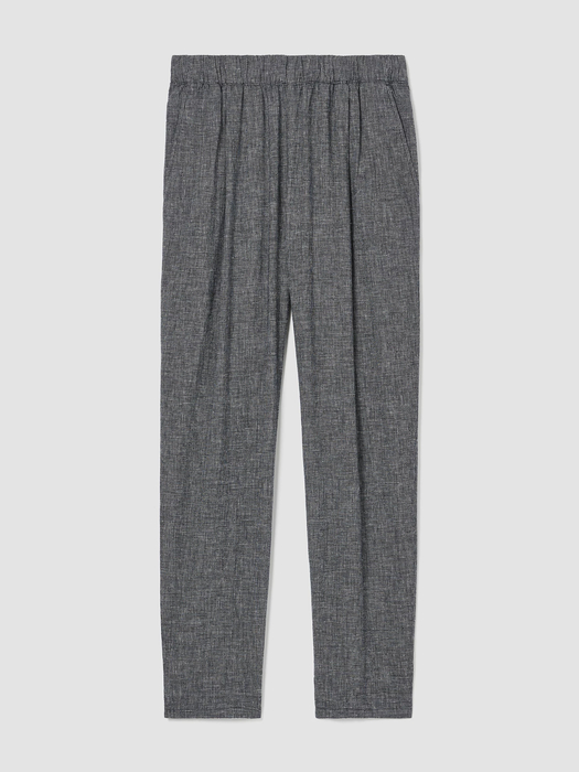 Hemp Cotton Grid Tapered Pant