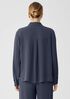 Silk Georgette Crepe Classic Collar Shirt