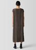 Textured Silk Jacquard Bateau Neck Dress