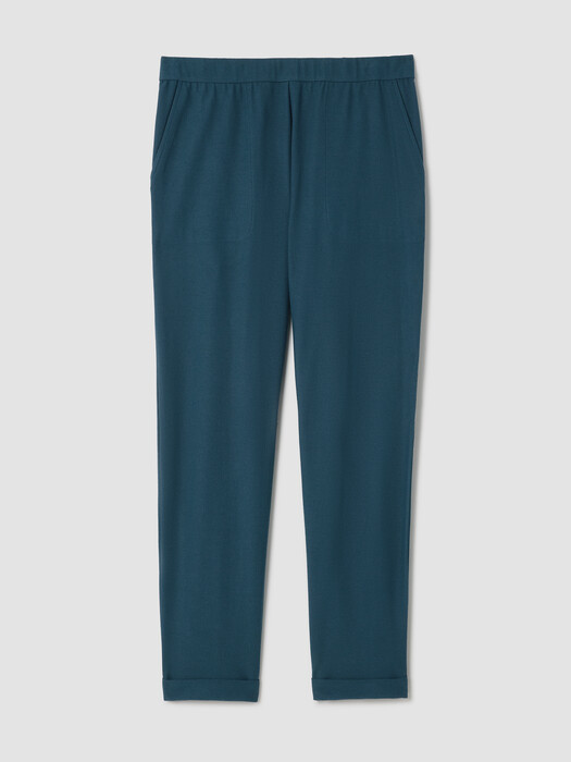 Washable Stretch Crepe Cuffed Pant