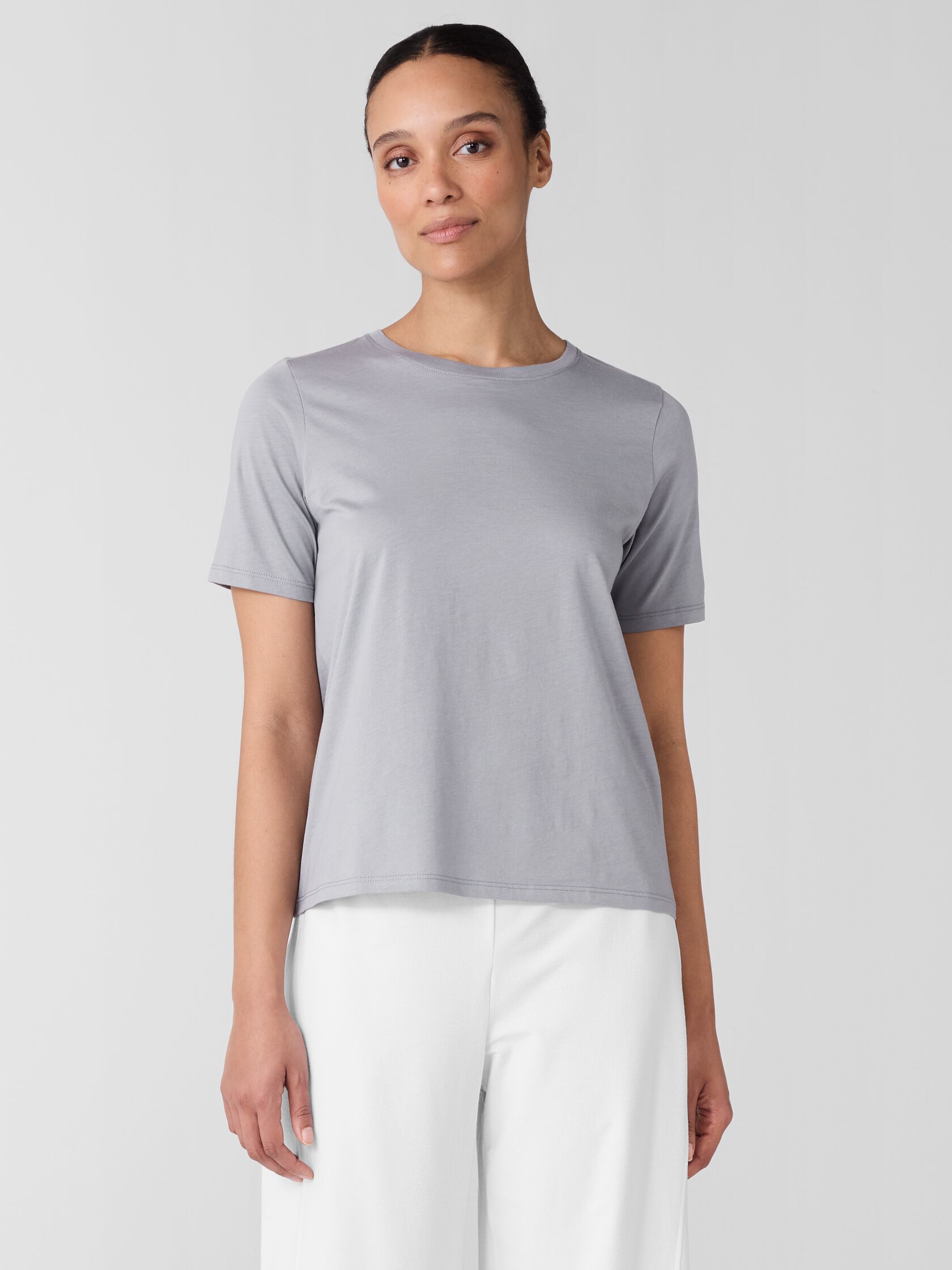 Organic Pima Cotton Jersey Round Neck Tee