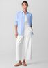 Garment-Dyed Utility Cotton Wide-Leg Pant
