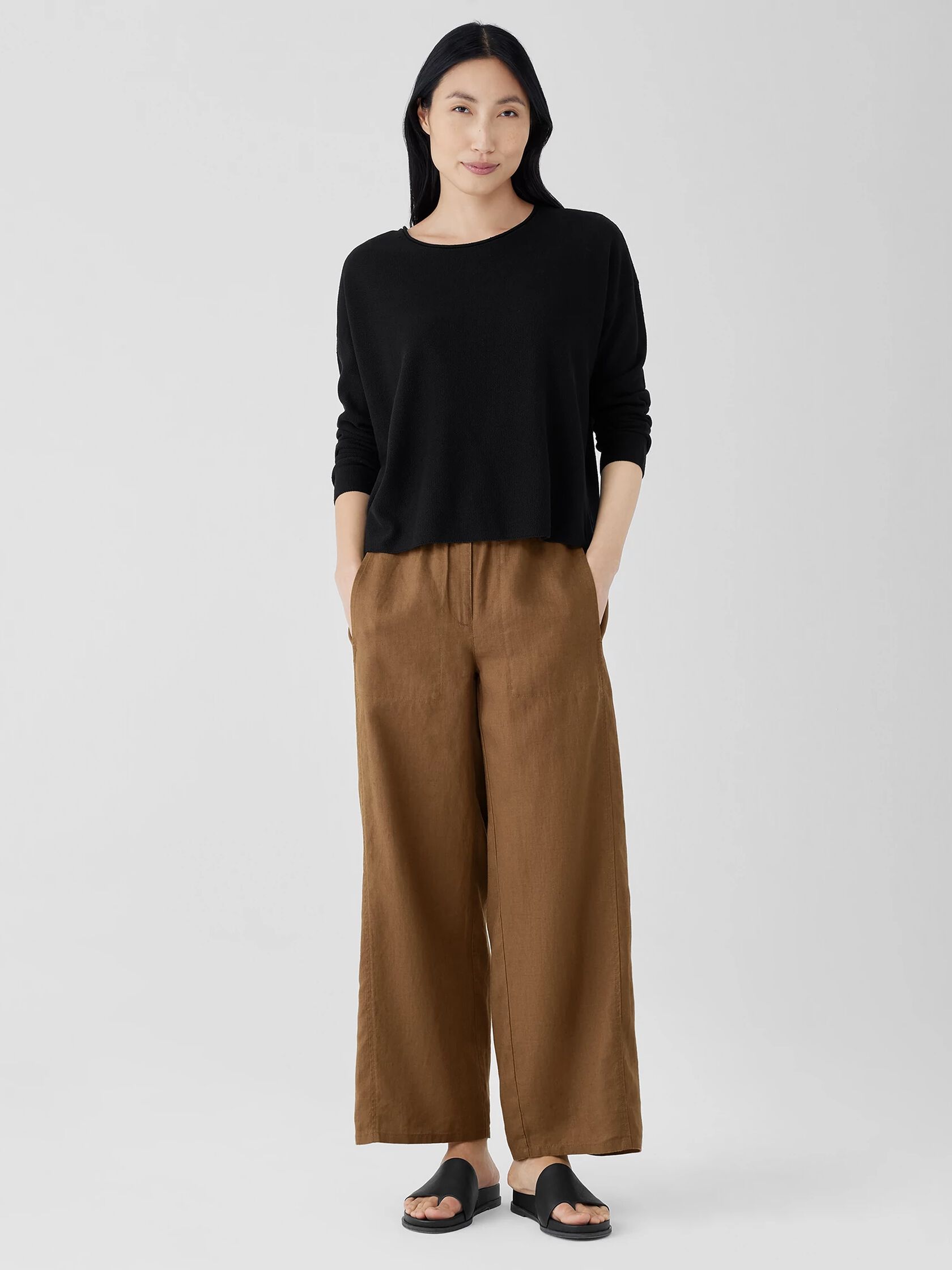 Organic Linen Wide Trouser Pant