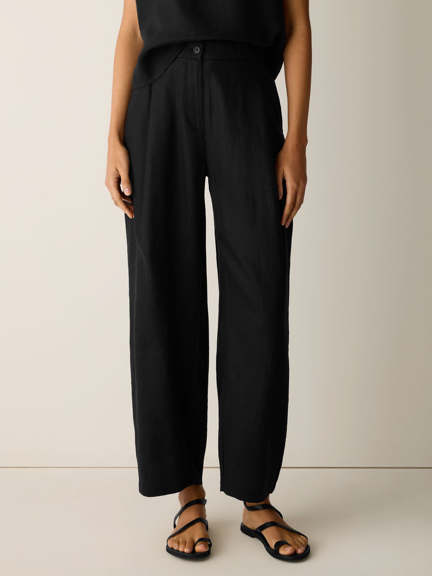 Organic Linen Curved Trouser