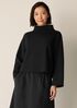 Lightweight Ponte Funnel Neck Top