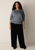 Velvet Wide-Leg Pant