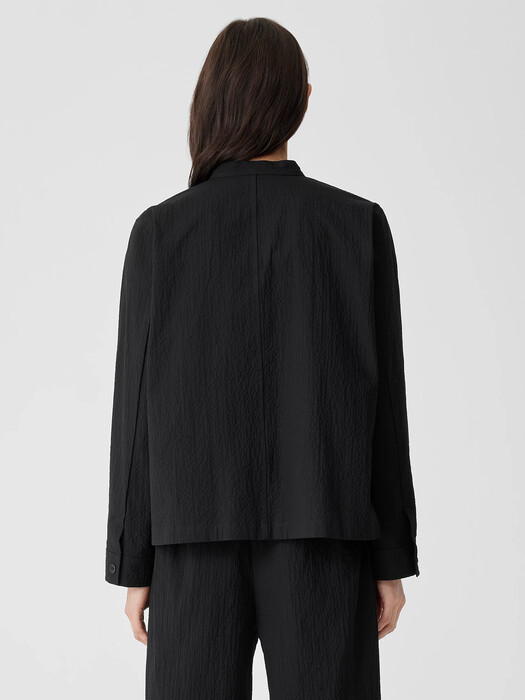 Organic Cotton Pucker Shirt Jacket