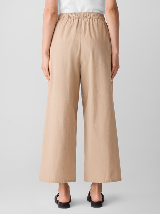 Washed Organic Cotton Poplin Wide-Leg Pant