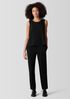 Silk Georgette Crepe Round Neck Tank