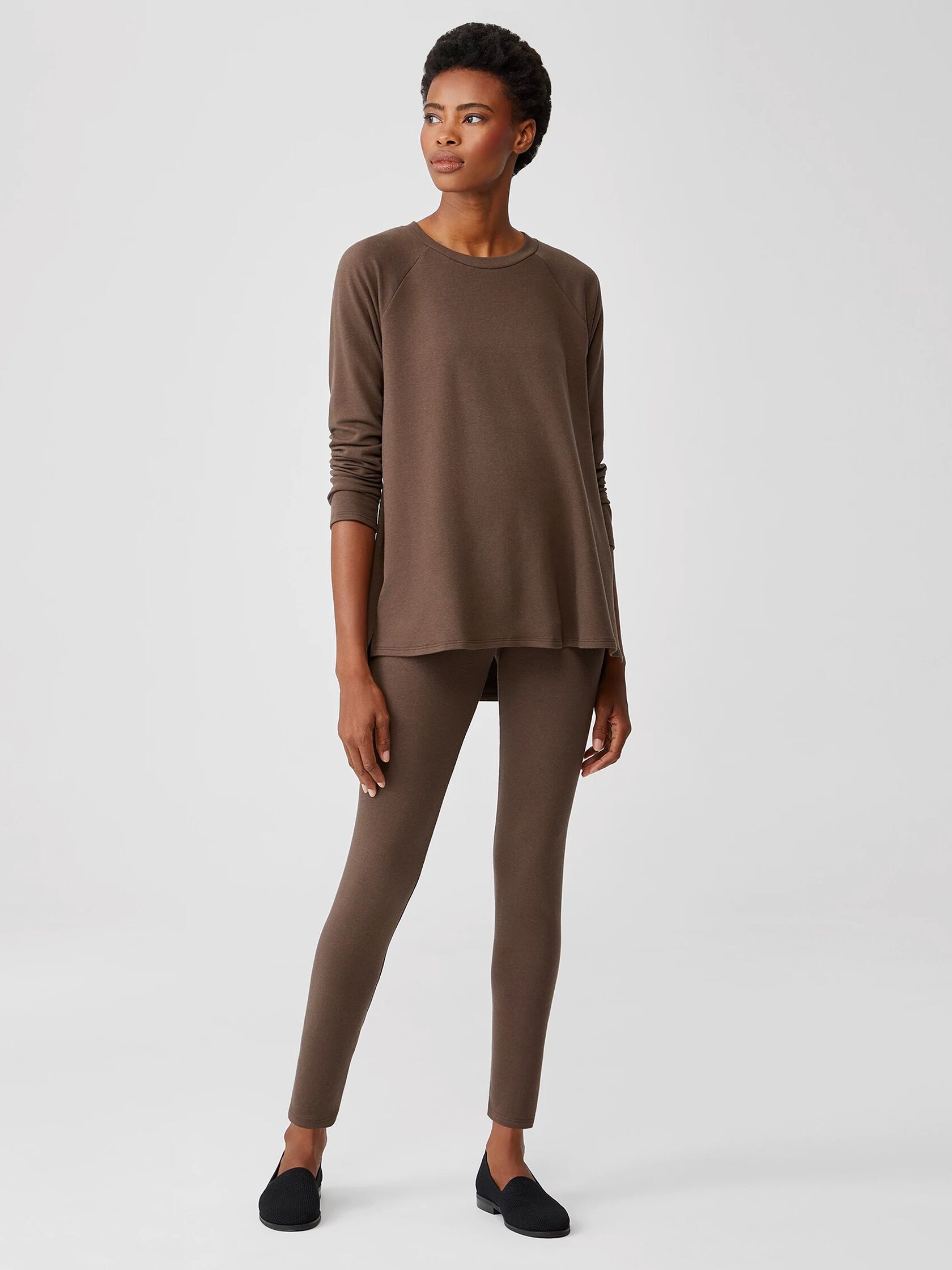 Cozy Brushed Terry High-Waisted Leggings