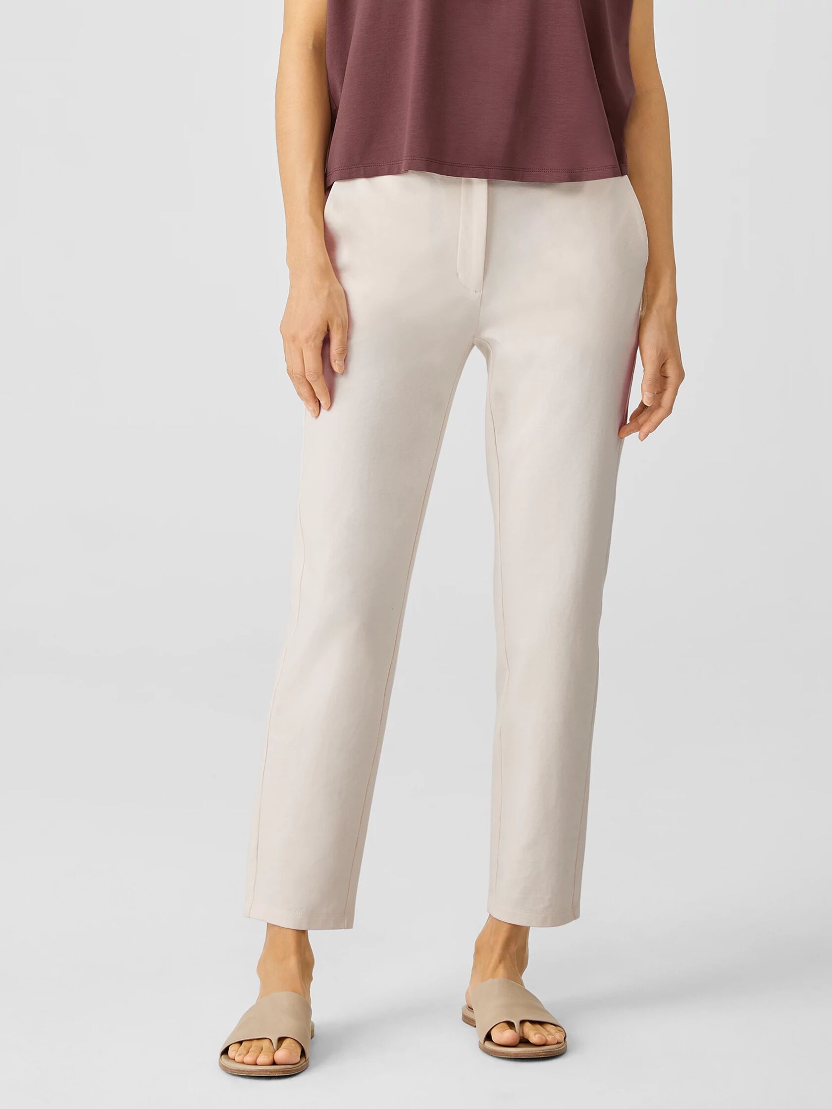 Organic Cotton Ponte Slim Pant