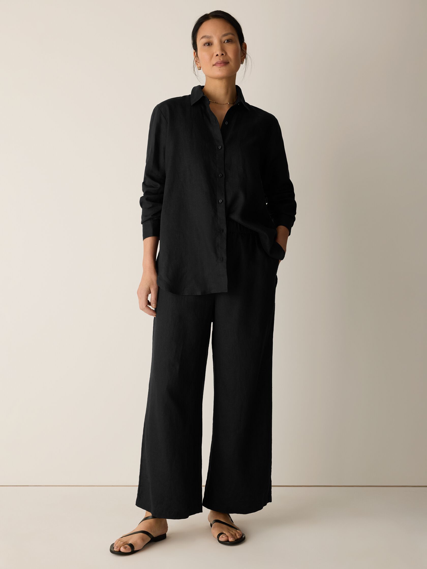 Organic Linen Wide-Leg Pant