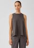 Organic Cotton Slubby Rib Knit Crew Neck Tank