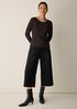 Bubble Jacquard Round Neck Top