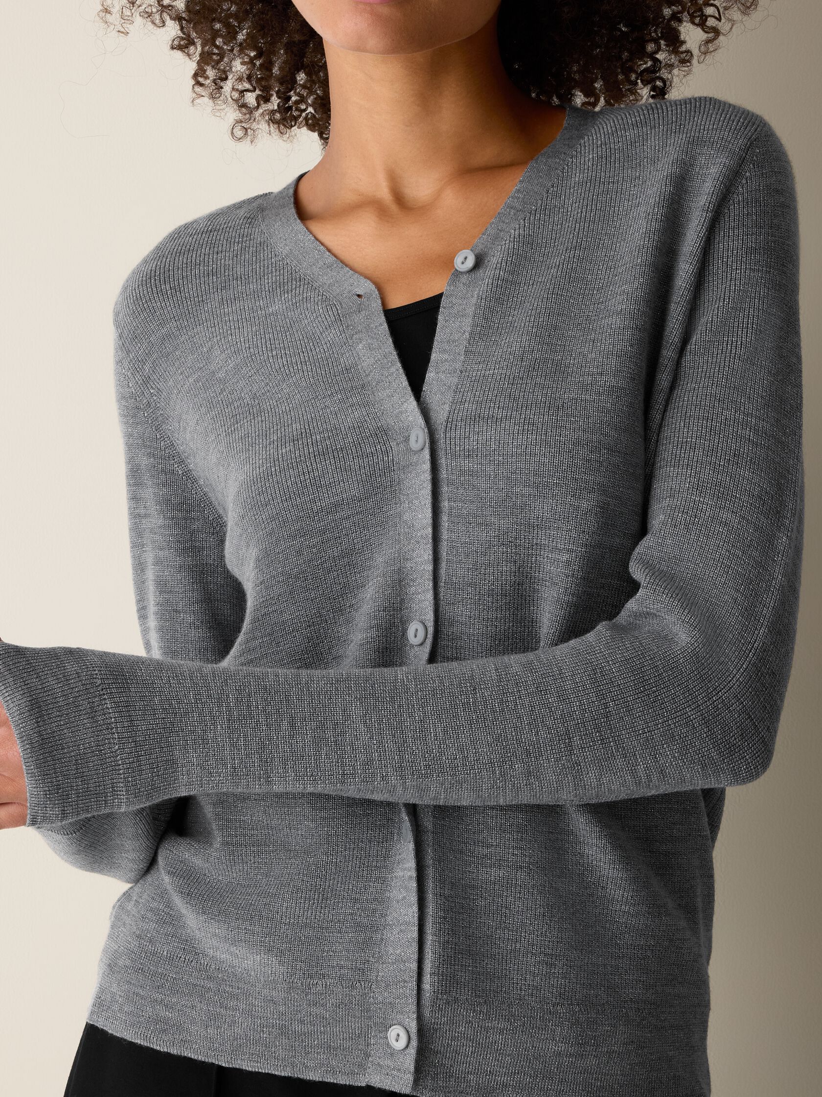 Wool Shimmer Cardigan in&nbsp;Regenerative Wool